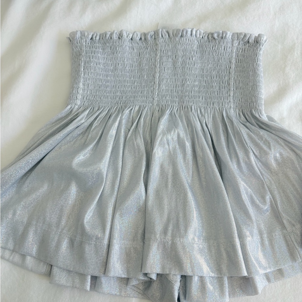 Shimmering Silver Queen of Sparkles shorts